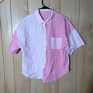 Leis Collection - Multi Pink short sleeve button up